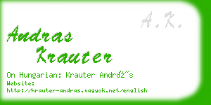 andras krauter business card